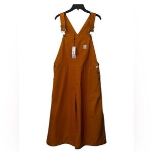NWT RARE We-are4 Rust Color Oversized Wide Leg Bib Overalls Size M